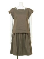 ブラウス・スカートセット/カーキ