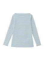 ボーダーハイネックスリムカットソー/ブルー(392)