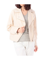 ミリタリーライダース風ブルゾン/ライトベージュ(051)