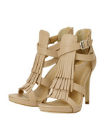 70sフリンジサンダル/BEIGE