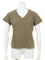 BEACHVネックTシャツ/KHAKI