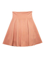 ハイウエストカットフレアスカート/ピンクベージュ