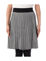 逆ヘリンボーンプリーツスカート/ダークグリーン(123)