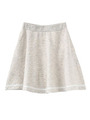 SWEAT FLARED LINE SKIRT/WHITE