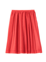 [L]プリーツカラースカート/ホワイト(003)