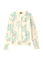 [S]フラワーミストニットカーディガン/ナチュラル(150)