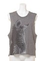【CHASER】ZEBRA CHASER VINTAGE TRI-BLEND MUSCLE CROP/グレー