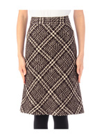 ツイードチェックAラインスカート/ブラック(219)