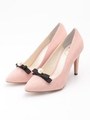 パールリボンパンプス/ピンク