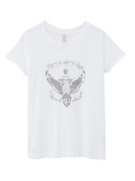 [L]シンメトリーイーグルTシャツ/ホワイト(001)