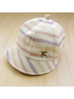 オーガニックコットンダブルガーゼ新生児用ハット/ブルー