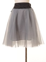 オーガンジーレイヤードスカート/BK