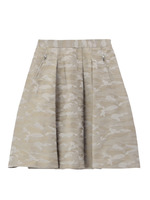 カモフラジャカードフレアスカート/カーキ系(427)