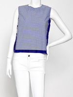 ギンガムチェックブラウス/ブルー