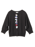 ドルマンスリーブニットカーディガン/ブルー系(095)