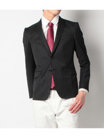 ピンストライプドレスジャケット/チャコールグレー(314)