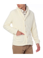 モコモコショールカラーカーディガン/ホワイト(003)