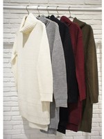 ローゲージ畦編みニットOP/オフ