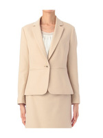 一つ釦切り替えテーラードジャケット/ベージュ系(052)