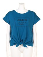 前結びロゴＴ/チャコールグレー