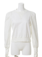 [FURFUR]袖布帛パフスリーブ プル/WHT