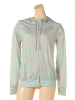 【Pinky&Dianne】ボーダーパーカー/グレー