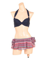 【VIVAYOU】フォークロアボーダー×レース/グリーン