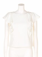 Ｎｅｗラッフル袖ブラウス/ホワイト