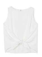 オーバーリボンブラウス/ホワイト