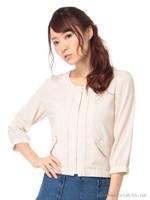 ジップアップブルゾン/シロ