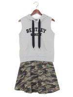 迷彩SKパーカーノースリ/SET/グレー