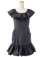 Dフリフリカラードレス/オレンジ