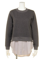 [Salon de Balcony]インナー付裏毛プルオーバー/LGRY