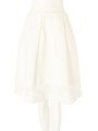 【CEDNIE】裾メッシュフレアミディスカート/ホワイト