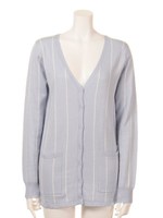 【Chille anap】ストライプニットカーデ/SAX