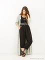 【KiiRA】 TRIBAL EMB LINEN PANTS/BLK