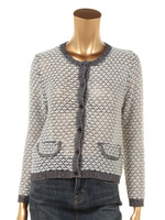 【OU】変わり編みラメニットカーデ/PINK