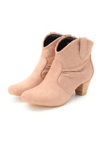 ギャザーショートウエスタンブーティ/グレー系(012)