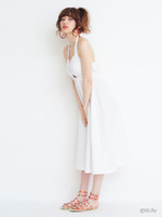 コットンレースホルダードレス/PURPLE