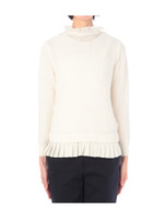 スタンド裾プリーツニット/レモンイエロー(031)