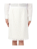 フラワーレースミディ丈スカート/アイボリー(404)