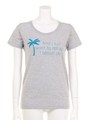 リゾートロゴプリントTシャツ/モクグレー