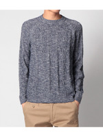 リネンコットン長袖ニット/グレー(712)