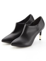 【新色追加】【ILIMA】ヒールポイントブーティー/ブラックスエード