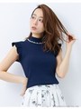 【23日23時59分まで!!】H/Nパール付フリル袖/TOPS/オフホワイト