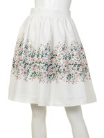 【美人百花・Sweet8月号掲載】【1stline】パネルフラワー柄フレアスカートCL-0898/WH