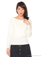 オフショル風プルオーバー/アイボリー