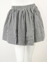 ギンガムメモリー  ギャザースカート/BK