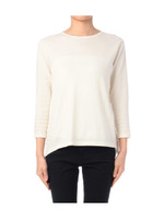 タックボーダークルーネックニット/アイボリー(004)