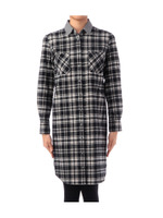 ネルチェックワンピース/ブラック(219)